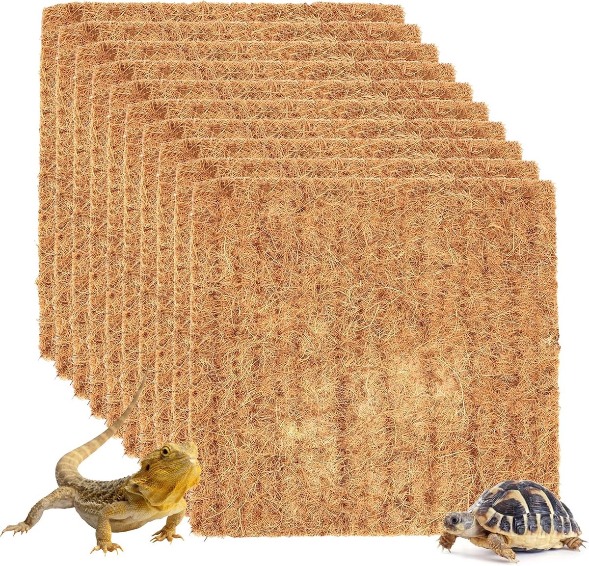 Onderlegger, kippennestonderlegger van natuurlijke kokosvezel (25 cm x 25 cm)