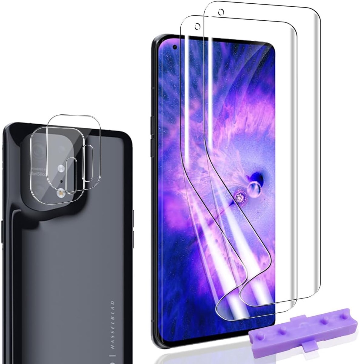 Beschermfolie voor Oppo Find X5, pantserbescherming, glas, camerabescherming, HD-luchtbelvrij/anti-kras, zachte TPU-folie, pantserfolie voor OPPO Find X5, niet-pantserglas