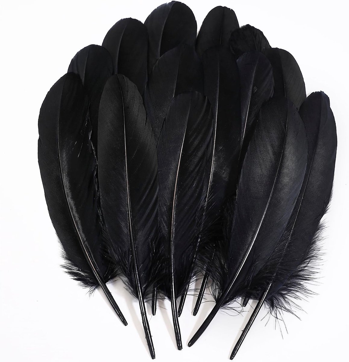 Veren bulk - 120 stuks 15-20 cm echte ganzenveren voor doe-het-zelf Halloween-decoraties, sieraden, cosplay en kleding
