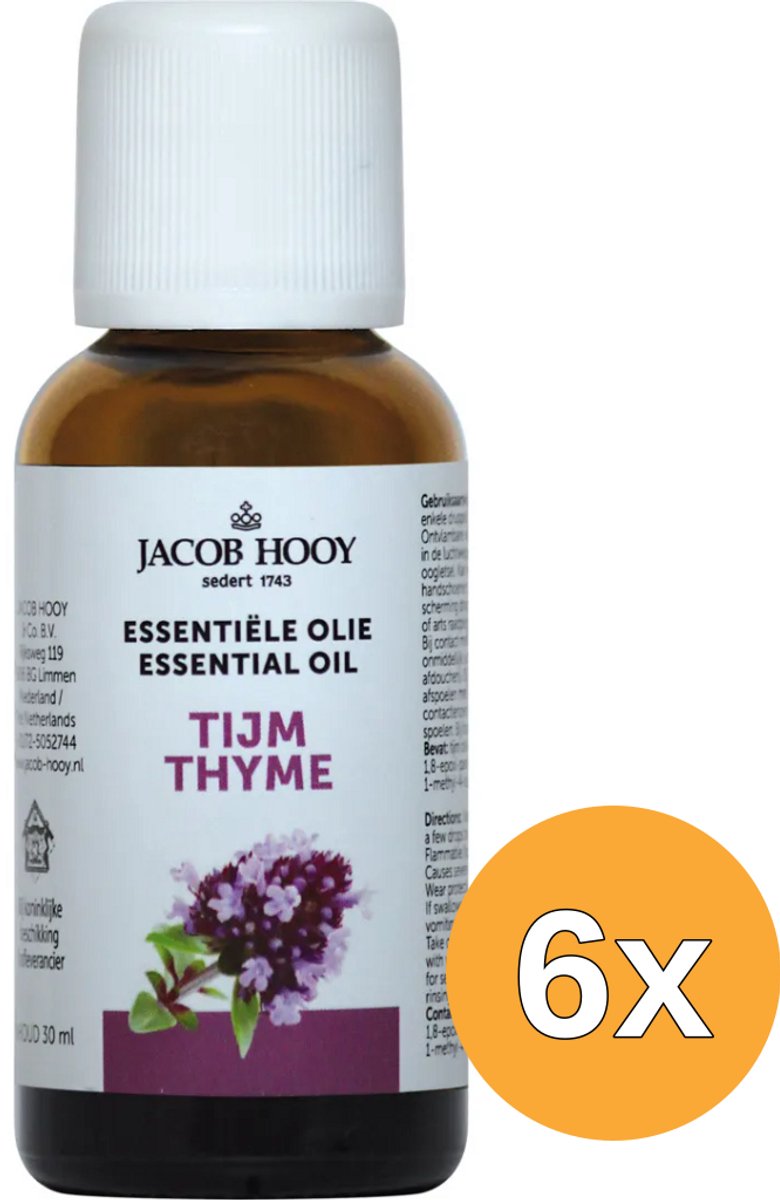 6x Jacob Hooy Tijm Olie (30 ml)
