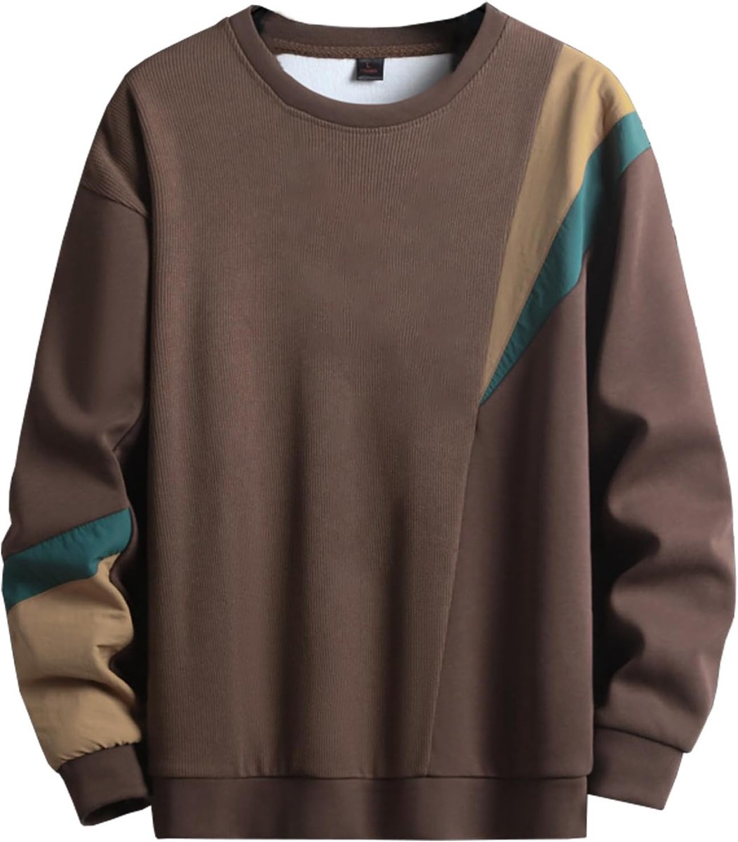 Wintersweatshirt fleece pullover gevoerde sporttrui met lange mouwen en ronde hals
