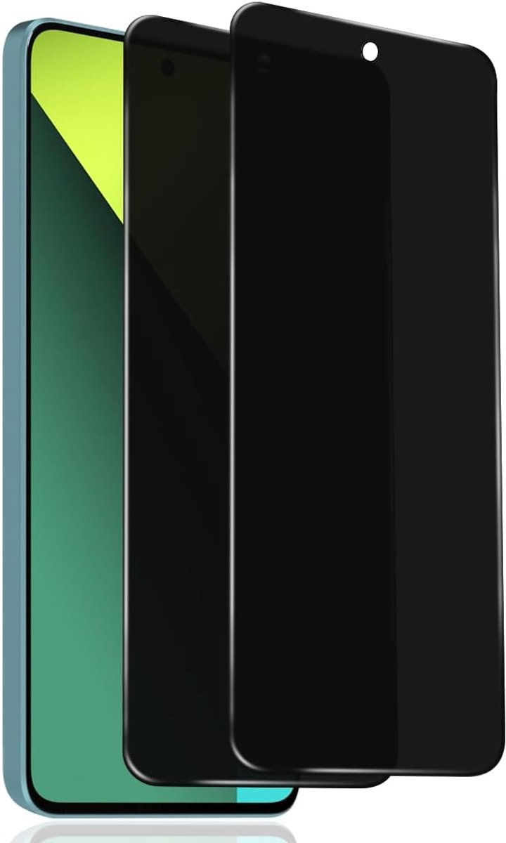2 stuks gehard glas anti-spion voor Xiaomi Redmi Note 13 Pro 5G displaybescherming, hardheid 9H, krasbestendig, privacyfolie, zonder luchtbellen, anti-spionagebescherming