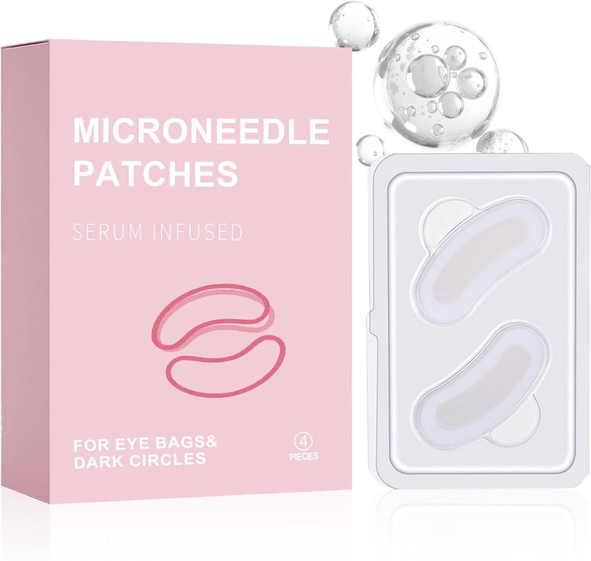 Oogpleister met micronaalden, tegen kringen rond de ogen, zwellingen en rimpels, intensieve hydratatie, anti-aging voor ogen, voorhoofd en mond