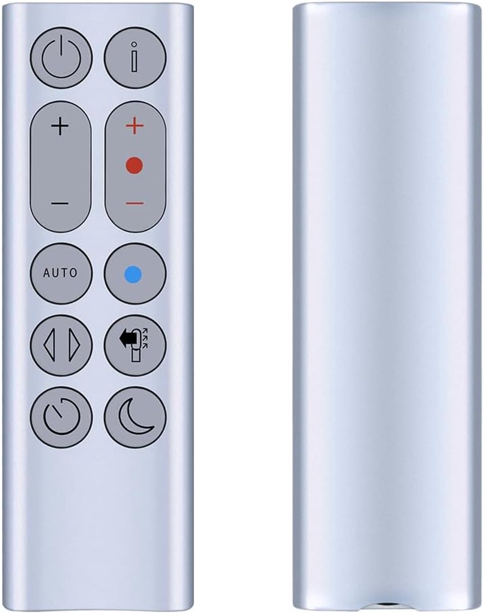 Afstandsbediening voor Dyson HP04 HP05 HP06 HP07 HP09 Hot + Cool luchtreiniger/verwarmingstoestel, zilver, zonder magneetfunctie, zonder batterij
