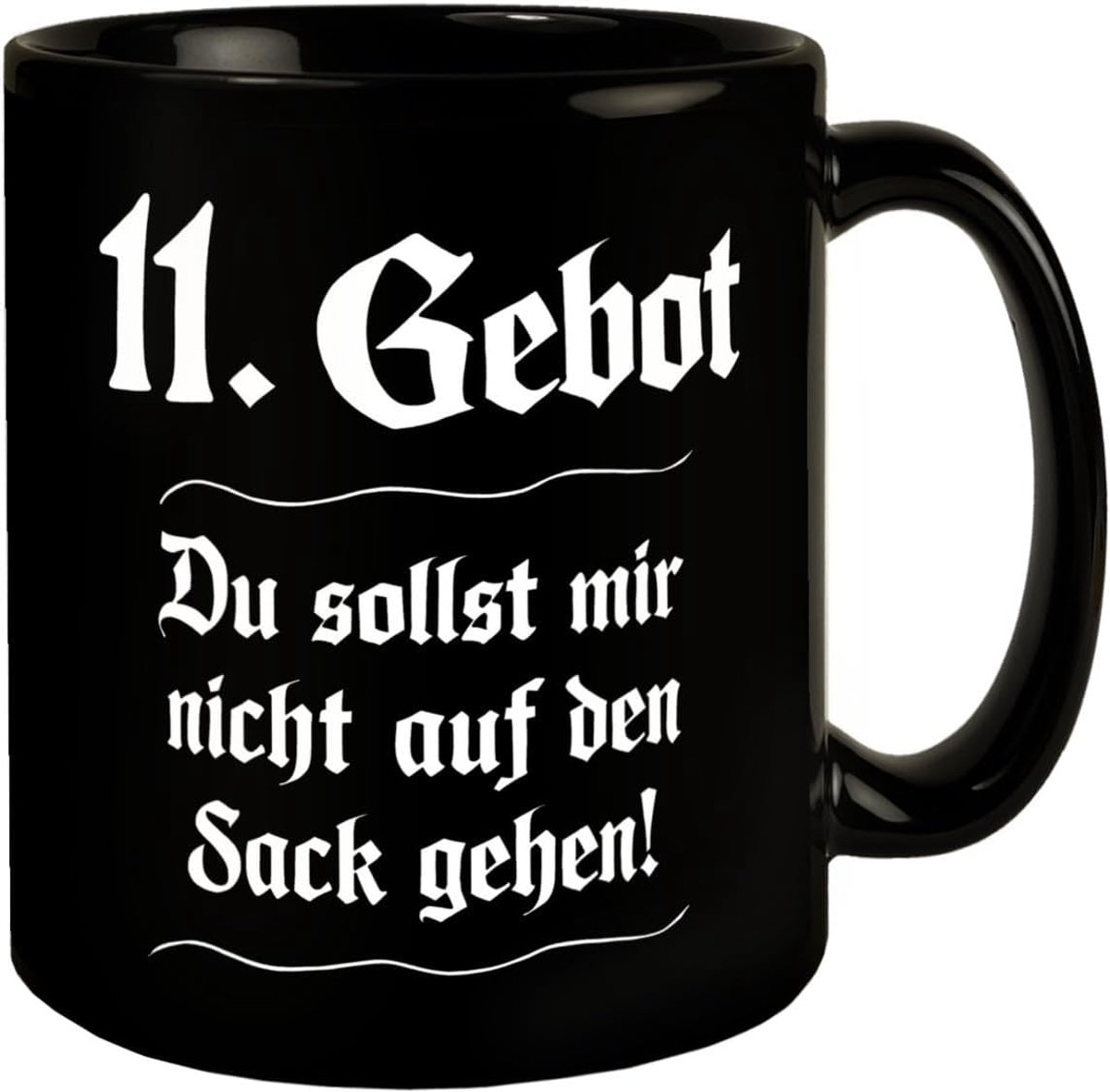 11e Gebod: Gij zult mij niet op de zenuwen werken. Grappige kantoormok voor koffieliefhebbers.