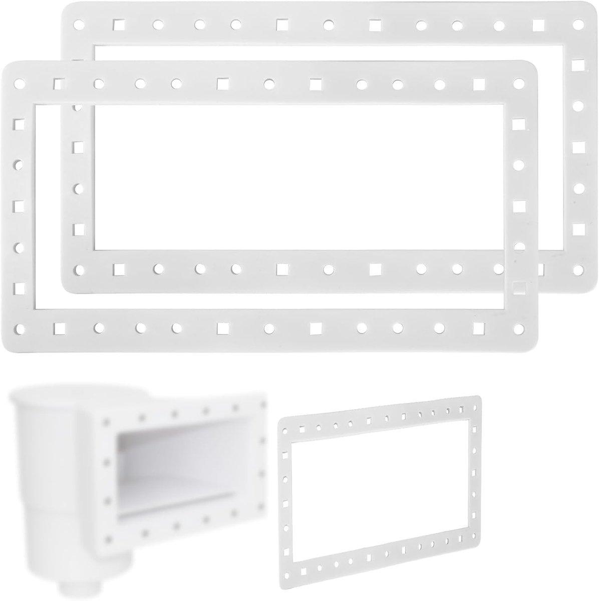 Vervangingsseals voor zwembadafvoeren - 3/4" x 7.5" brede mondseals voor bovengrondse zwembaden, geschikt voor verschillende modellen
