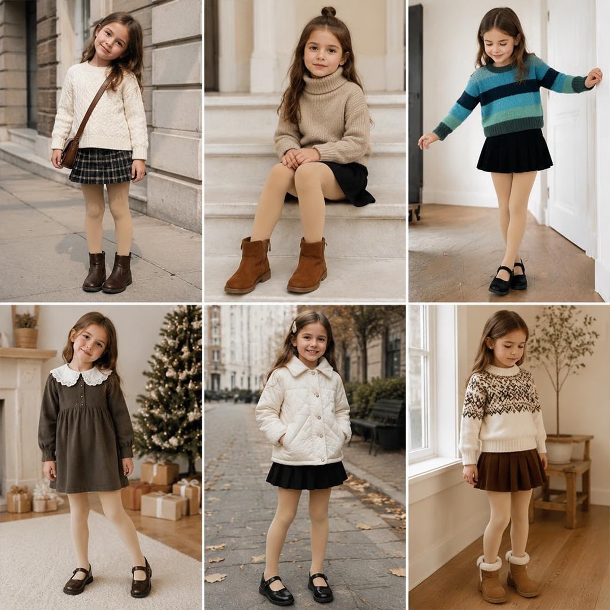 Panty voor meisjes, leggings gevoerd met fleece voor