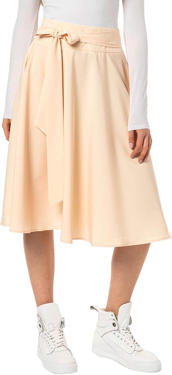 vintage rok: lichte elegante damesrok met strik om zelf te binden