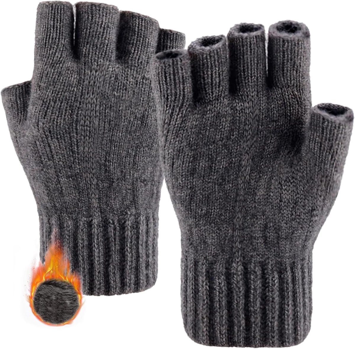 Handschoenen, thermisch gebreid, zacht, wollig, touchscreen, winterhandschoenen voor skiën, fietsen, voor heren en dames