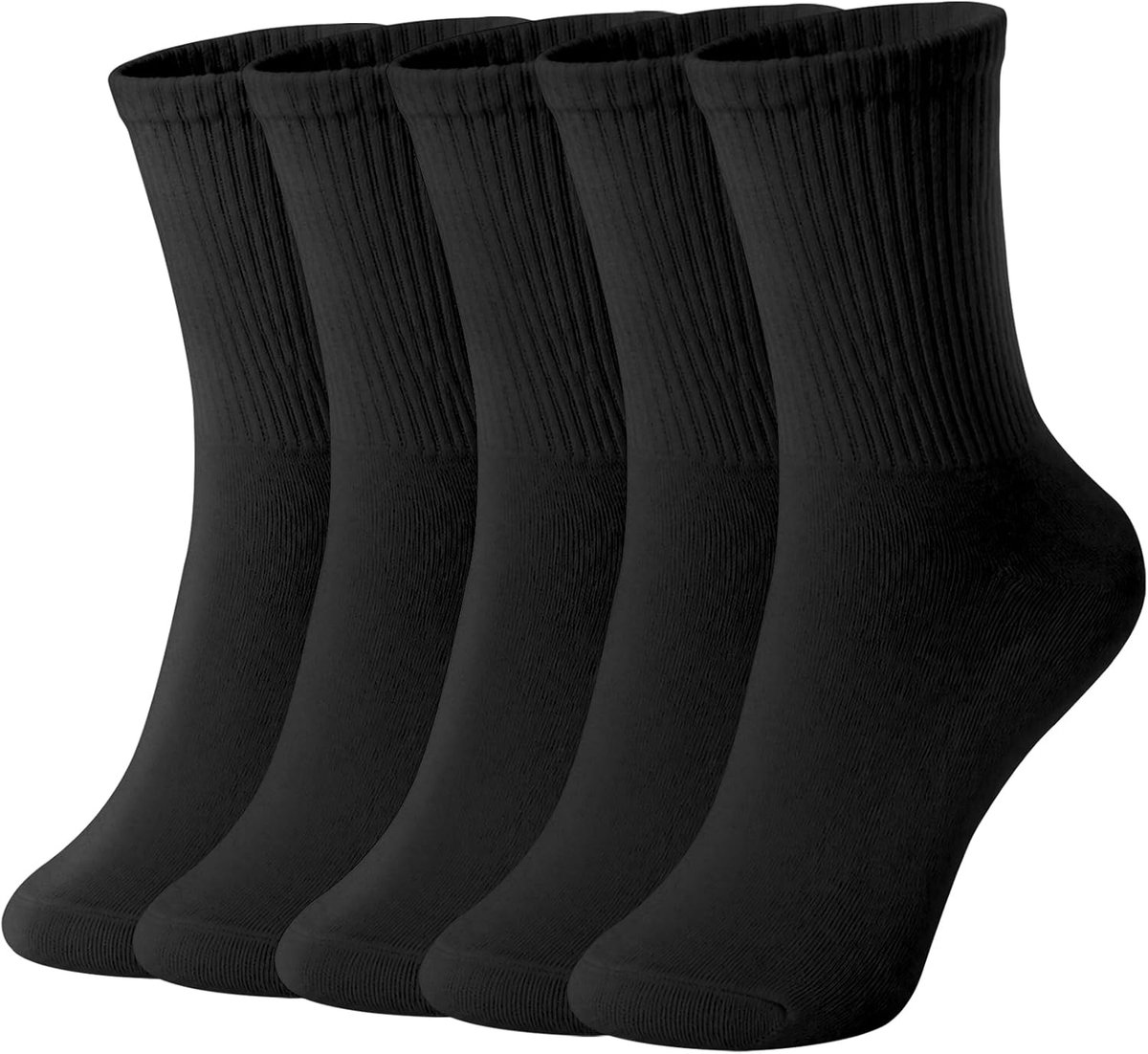 Crew-sokken voor dames, zacht, ademend, antislip, grip