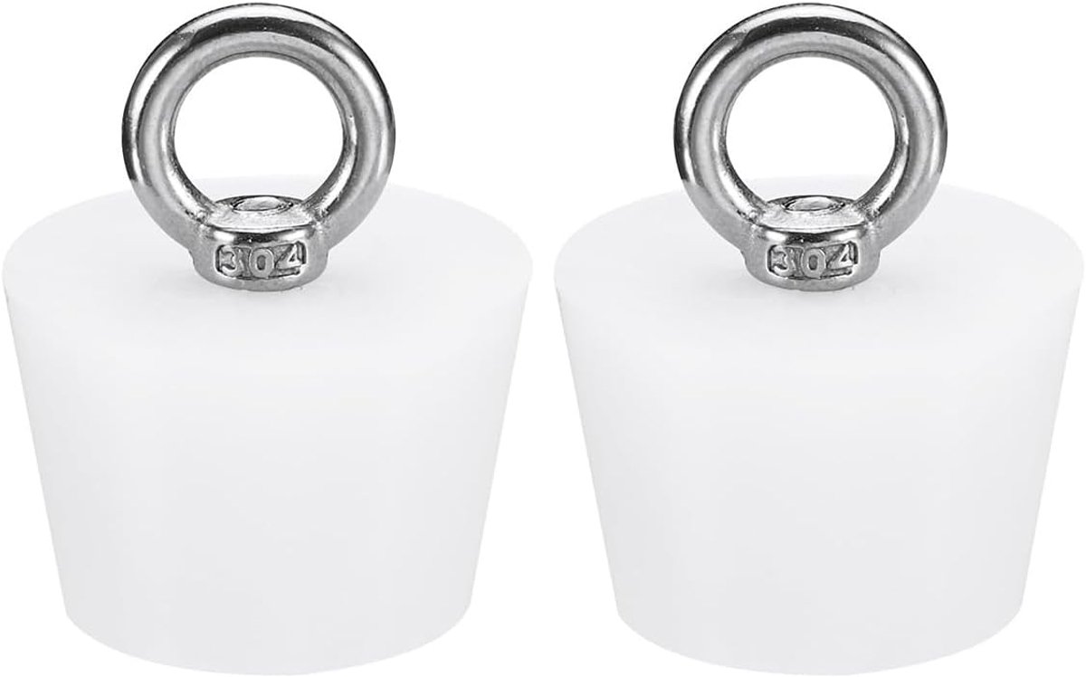 Dailygoods- Siliconen Stop - 2 Stuks - Conisch - Duurzaam - Afvoerplug - Geschikt voor Badkuip/Keuken - Bestand tegen Scheuren - Afvoerstop
