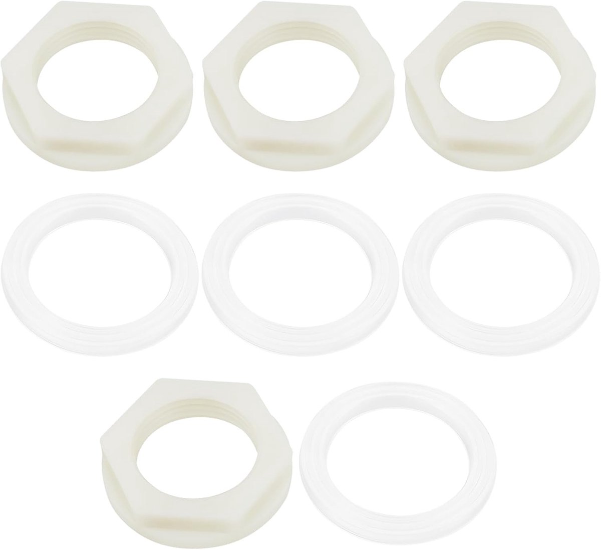 Dailygoods- Tankconnector 3/4" BSP - 4 Stuks - Duurzaam Plastic - Rubber Wasmachine - Voor Camper/Caravan - Corrosiebestendig - Waterconnector