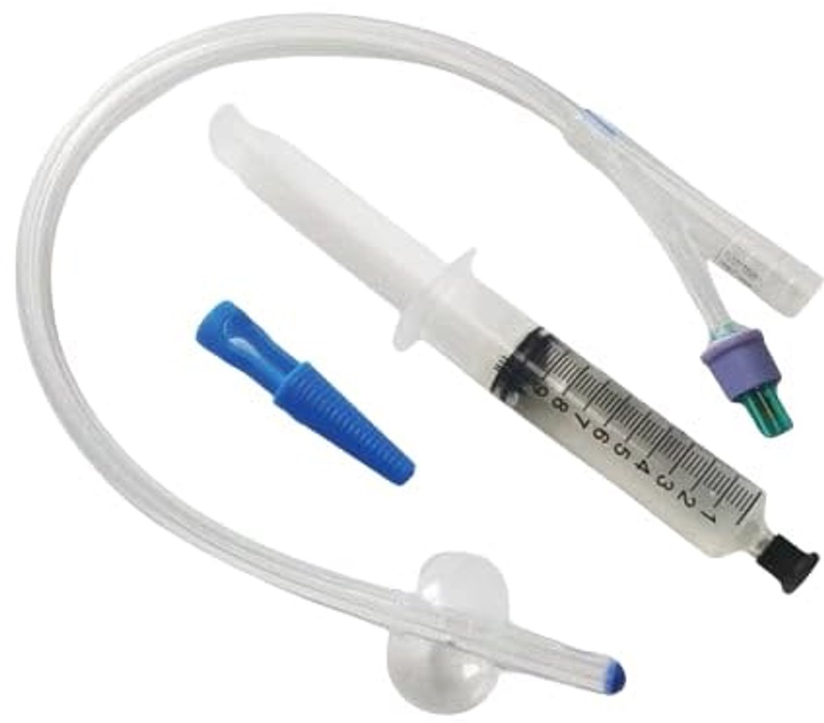22 tweewegsonde met kunststof klep met voorgevulde spuit (100% siliconen, radiologisch contrast), ballon 5-10 ml - 5 stuks