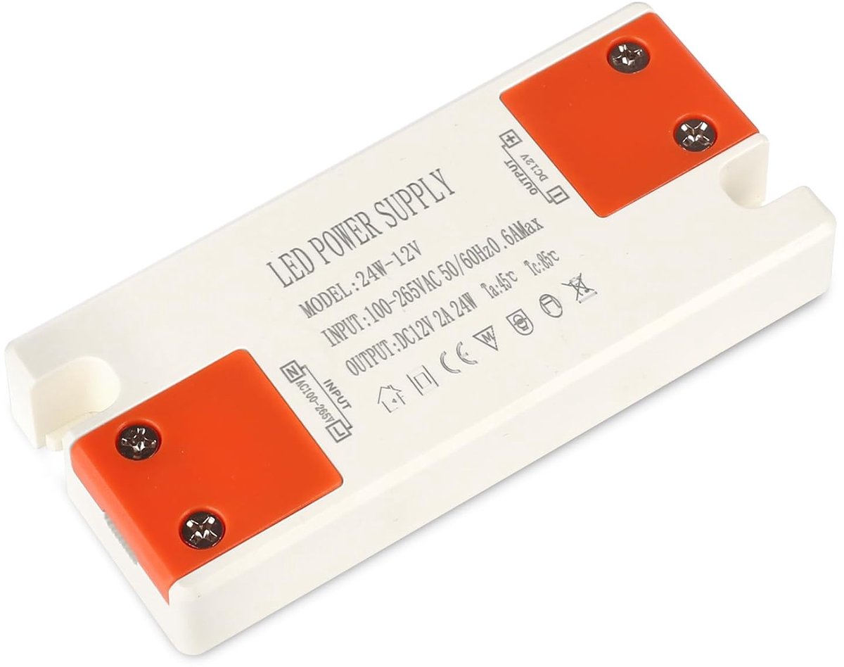 220V Naar 12V 24W AC 2A LED Voeding Ultra Dunne Transformator