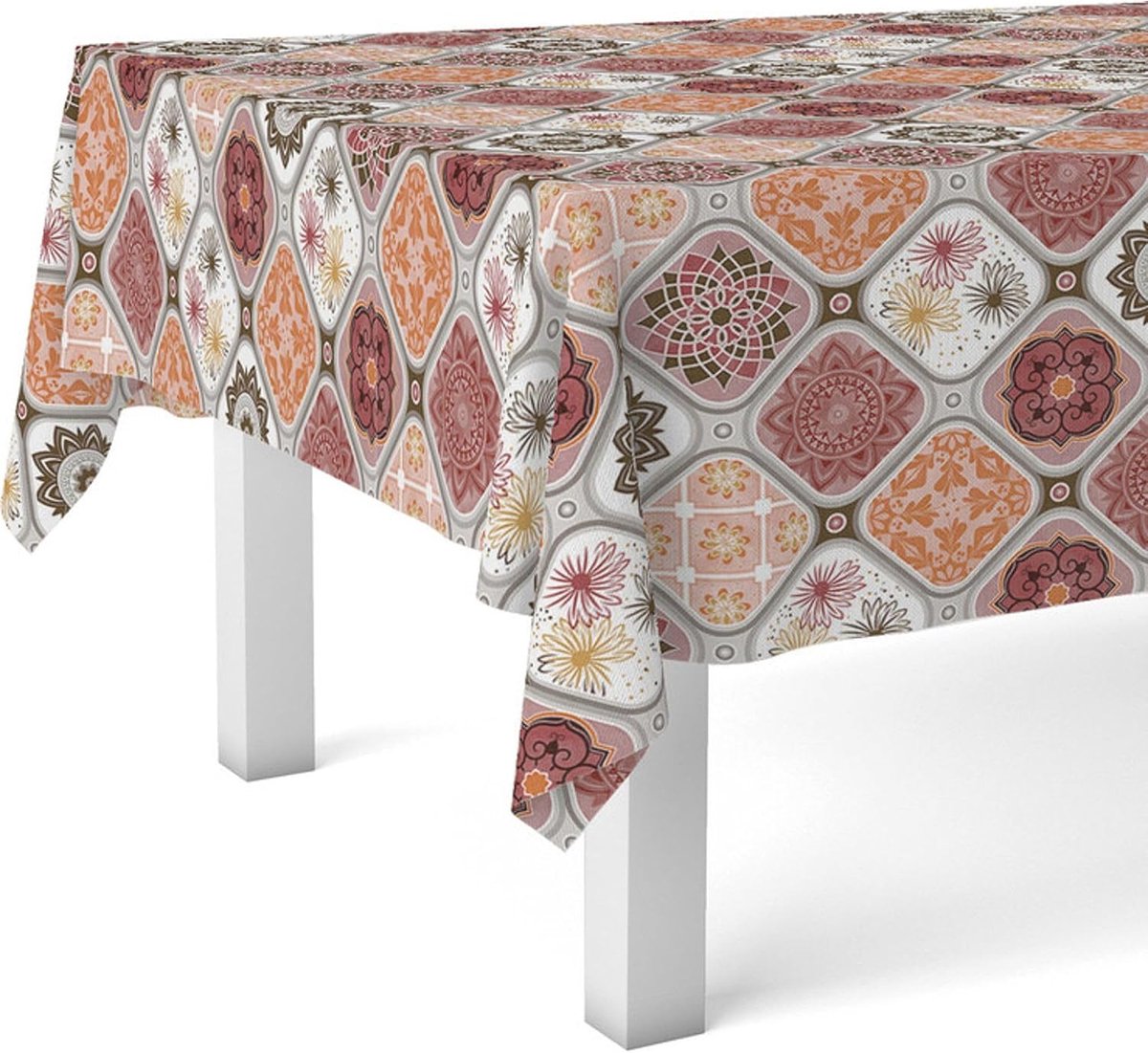 Rechthoekig tafelkleed, afmetingen 250 x 140 cm. Stijl: duurzaam en eenvoudig te reinigen voor je tafel. Vlekwerend en waterdicht tafelzeil