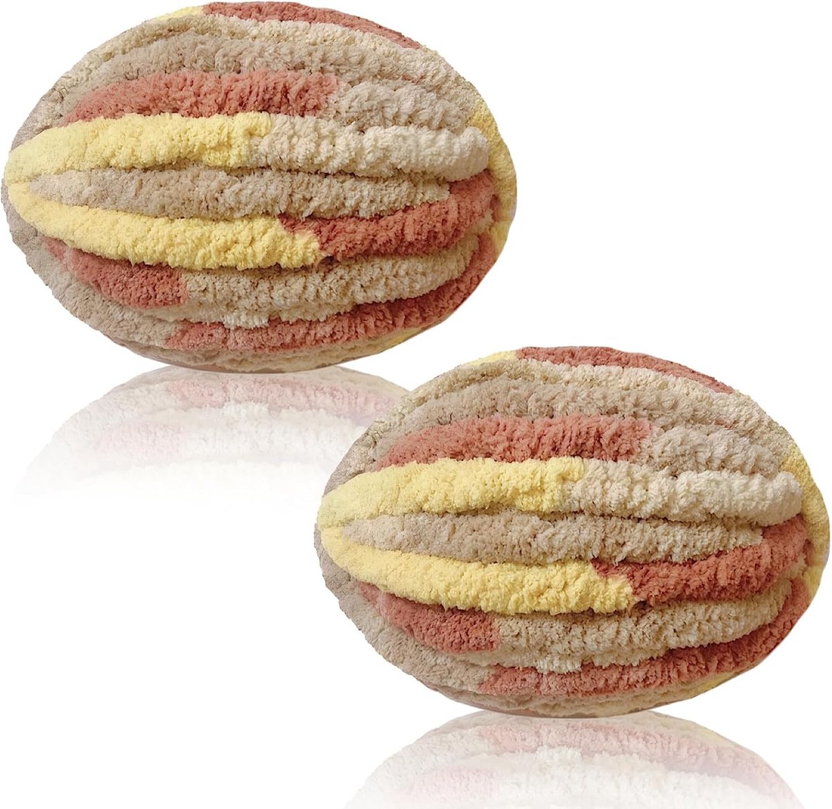 2-pack 240g super grof garen voor handbreien, dik wollen garen, chenille grof dekengaren voor mutsen, sjaals, dekens, kussens, kattenbed