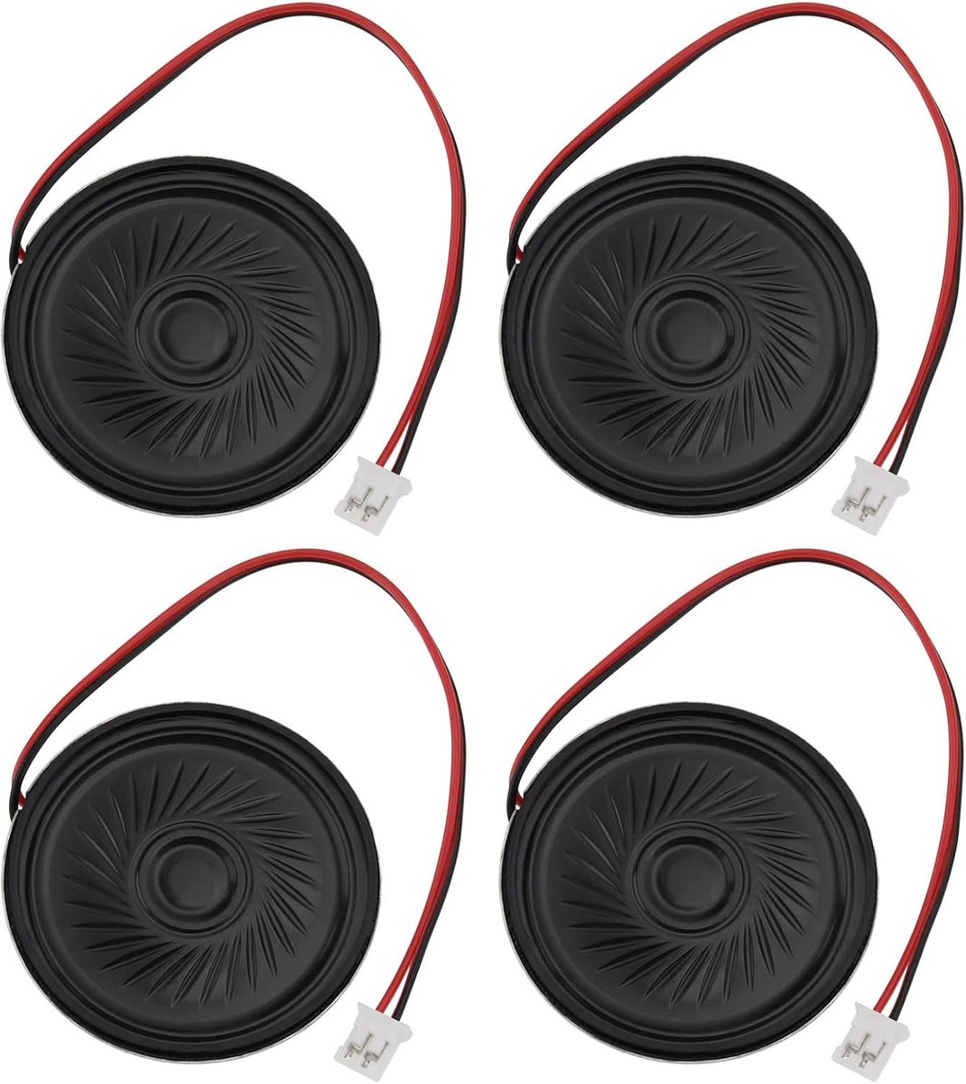 4 Stks 8? Magnetische Luidspreker 40mm 2W Mini Speaker met JST-PH Connector Compatibel met Raspberry Pi Arduin Kabel Lengte 100mm