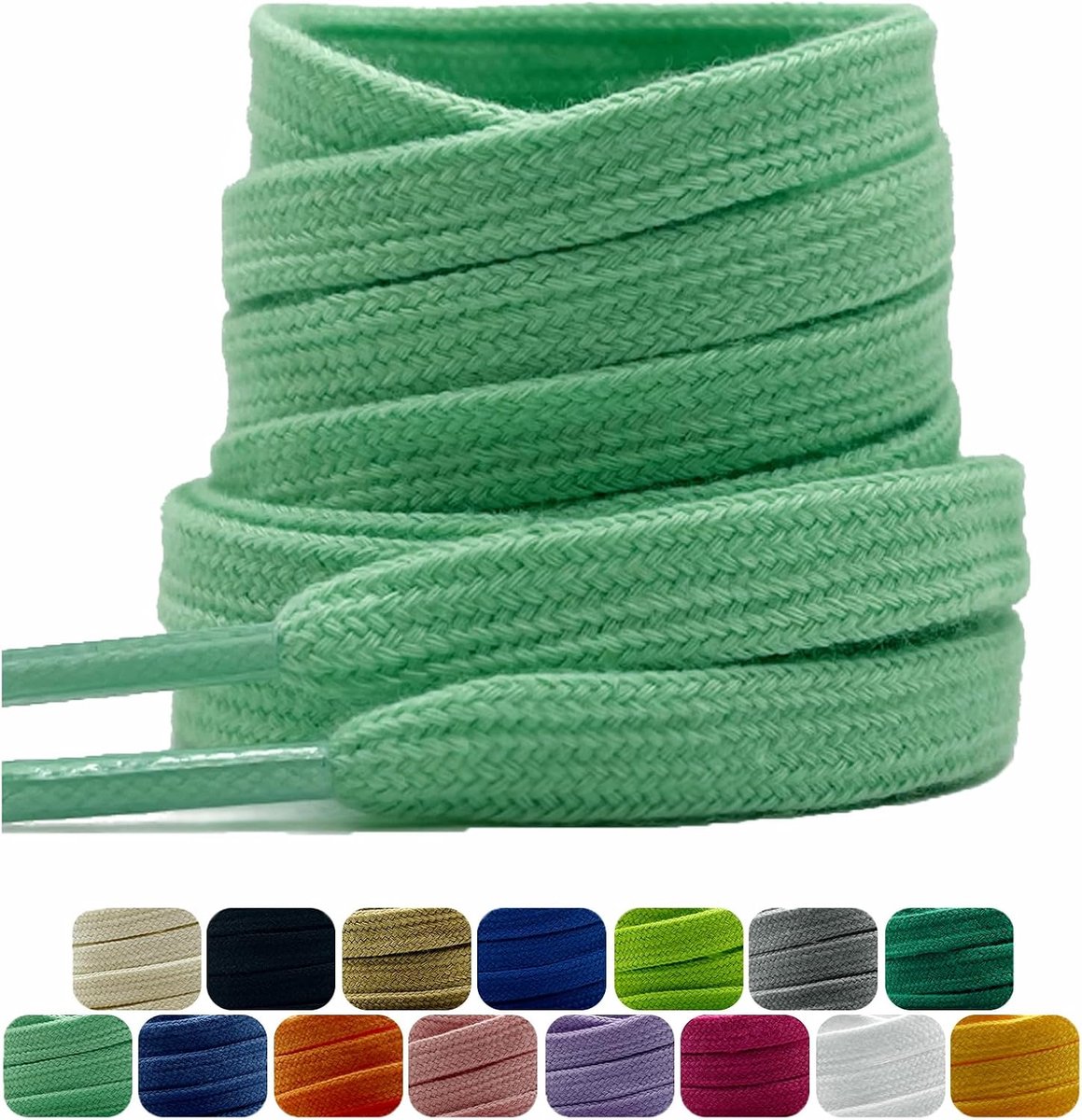 Schoenveters, 9 mm brede platte veters voor sneakers, sportschoenen, trainers, scheurbestendige premium vervangende schoenveters