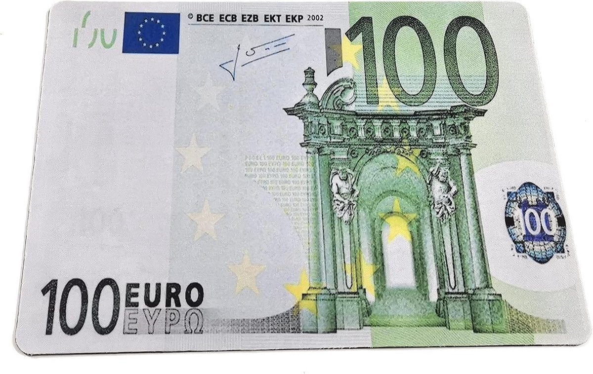 grote muismat voor PC muismat design 100 Euro bankbiljetten, 28 x 20 cm