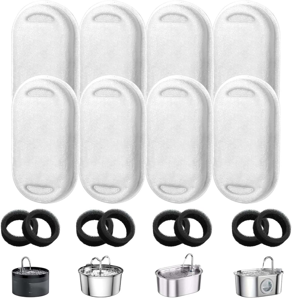 Filter voor fontein, water, kat, filterfontein, kat, meervoudige filtratie