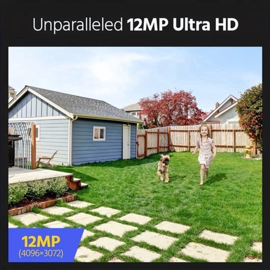 12MP CCTV Beveiligingssysteem – Beveiligingscamera – Toezichtcamera – IP Camera – NVR Recorder – Kleur- & Infra Rood Nachtzicht – Intelligente Mens- en Voertuigdetectie — afbeelding 2