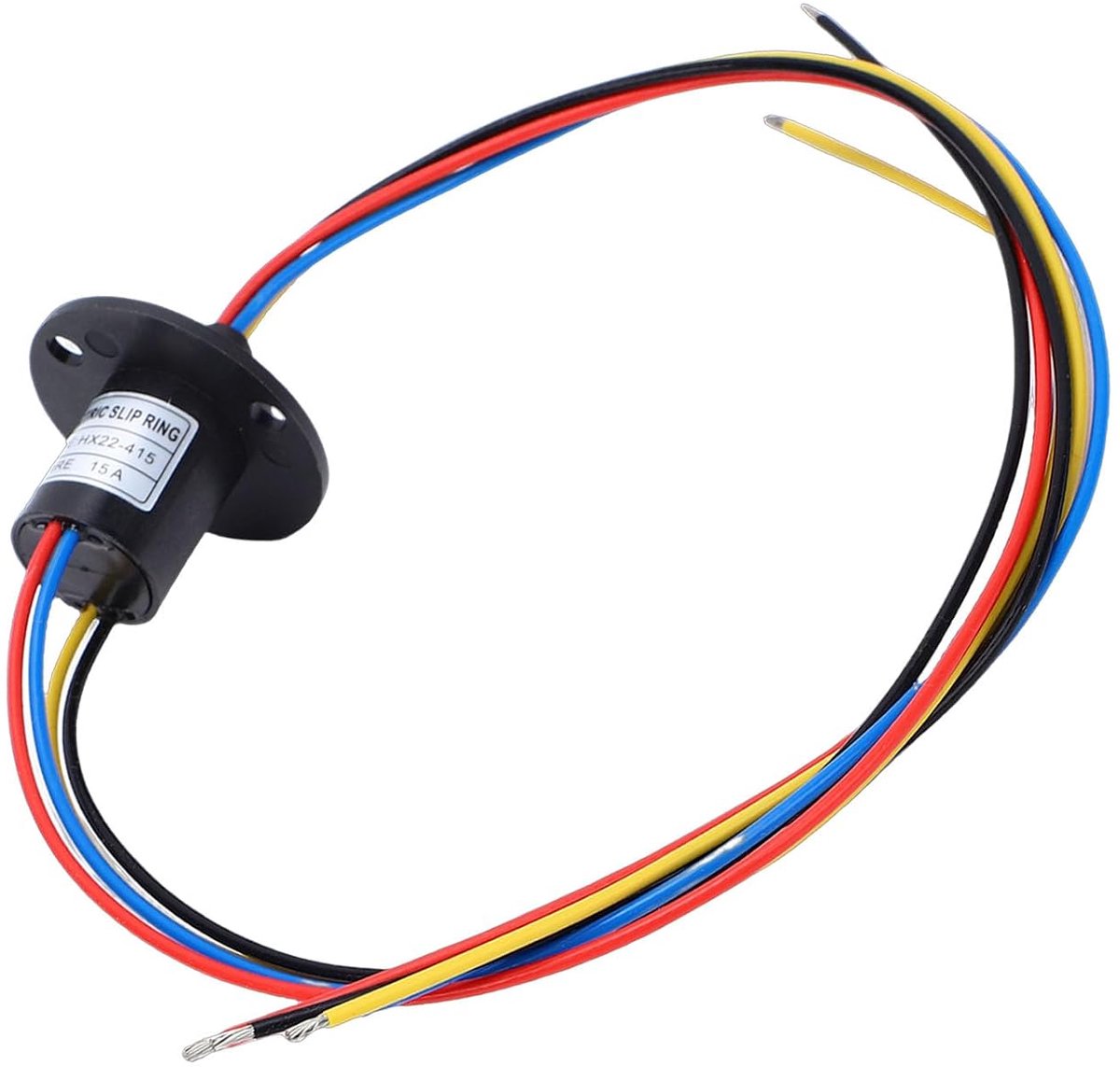 4-draads Geleidende Sleepring 15A, 22 Mm Diameter 360° Rotatie, Geschikt voor Stabilisator, CCTV, Robotica, Geleidende Sleepring, Elektrische, Roterende Connector
