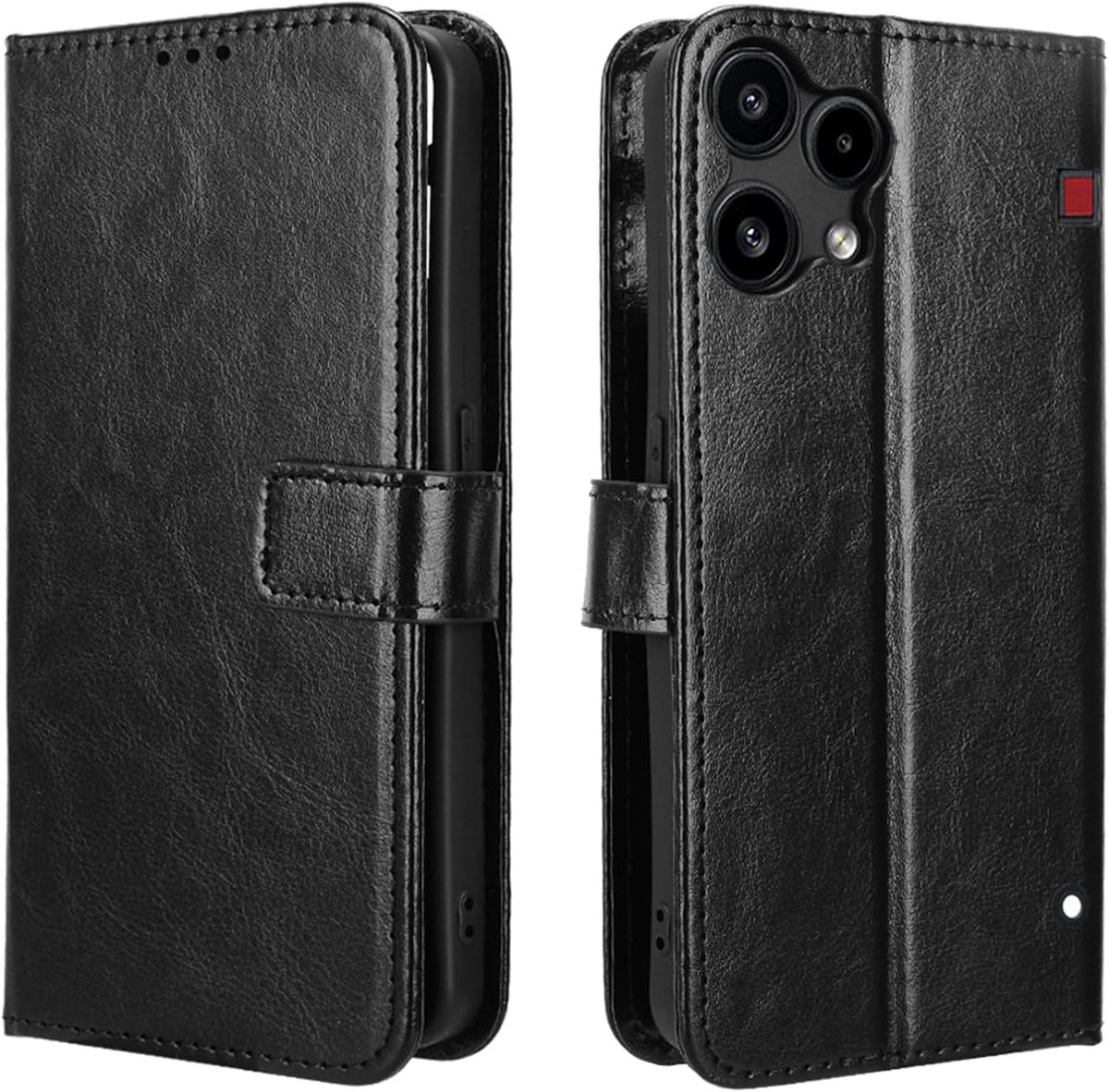 Hoes voor Nothing Phone 3a Lite, beschermhoes, inklapbaar, standfunctie, leer, stootvast, telefoonhoes met magneetsluiting en kaartenvak