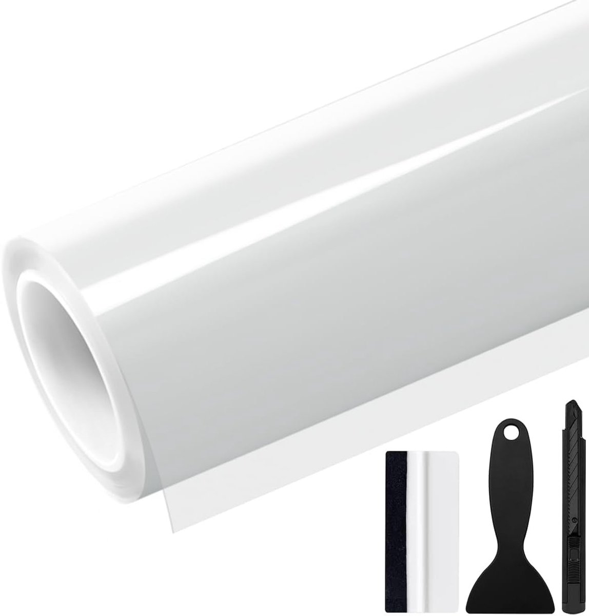 30 cm x 300 cm lakbeschermingsfolie, transparant, autobeschermfolie, zelfklevend voor auto, motorfiets, fiets, transparant glanzend, 30 cm x 100 cm