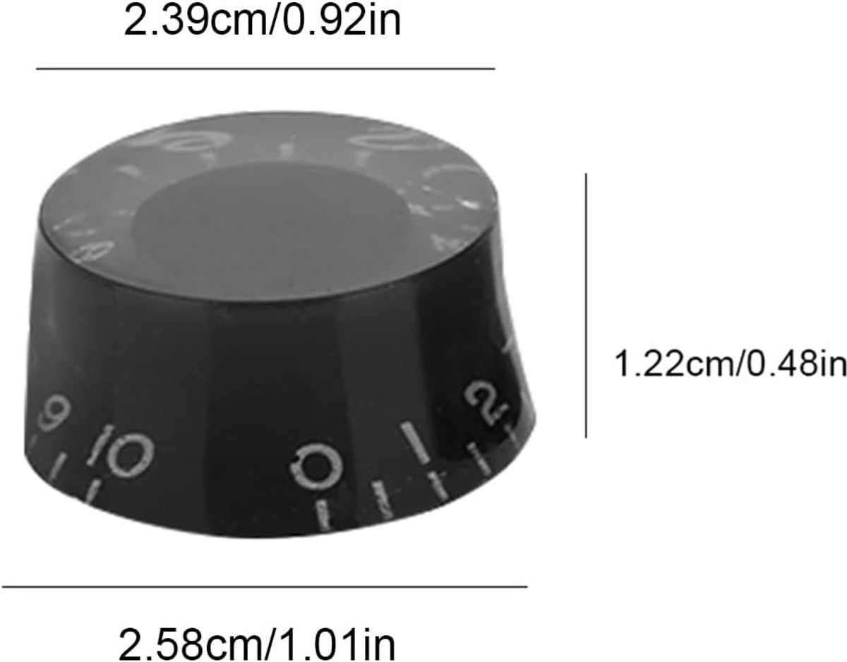 Gitaarknoppen, 4 stuks Set voor Geluidssnelheid en Volumeregelaar, Ersatzteile voor Les Paul Elektrische Gitaristen