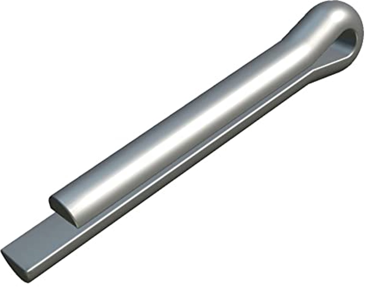 Splitpennen, 4X50mm pinnen splitsen, splitpen gesplitst voor gaffelpen, veiligheidsspelden bevestigingsmiddelen, rechte clipfitting voor auto's, machines, tuintrolley, kruiwagen (Pak van 25)