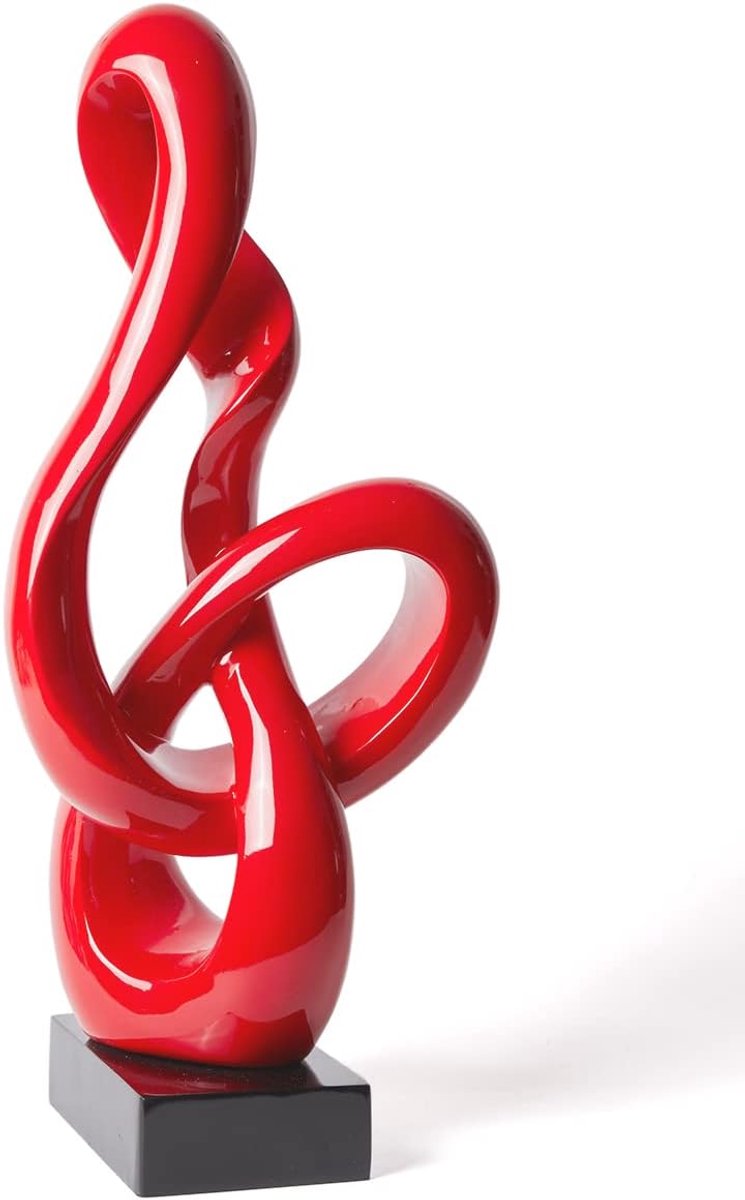 Huisdecoratie Treble Clef Sculptuur Piano Cadeau Muziek Standbeeld Tafelstuk Kunst voor Woonkamer Slaapkamer Rood 58 Centimeter