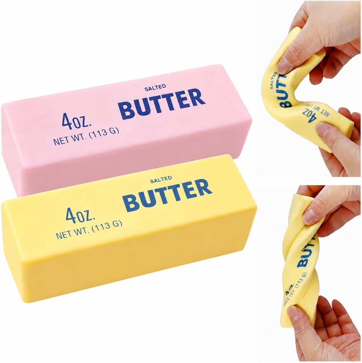 2 Stuks Boter-Squishy-Speeltjes,Boter-Squishy-Speeltjes,Langzaam Opzwellende van Pu-Materiaal,Ideaal voor Kinderen En Volwassenen