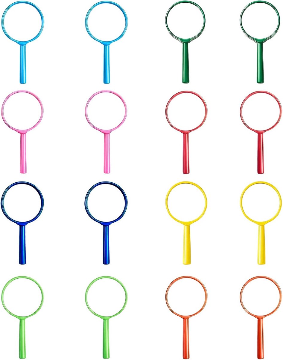 Vergrootglas voor kinderen, detectief, loep, speelgoed, cadeautje, handloep voor kinderen, mini-loep met handvat, vergrootglas om te lezen, voor kinderverjaardag, cadeau in 8 kleuren