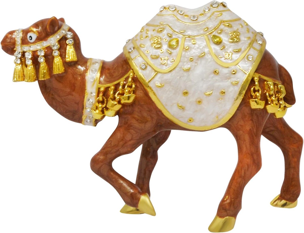 Shui Home Beeldje PUUR WIT GELD STROOM CAMEL Trek Rijkdom Wijsheid Gelukscadeau Breng geluk