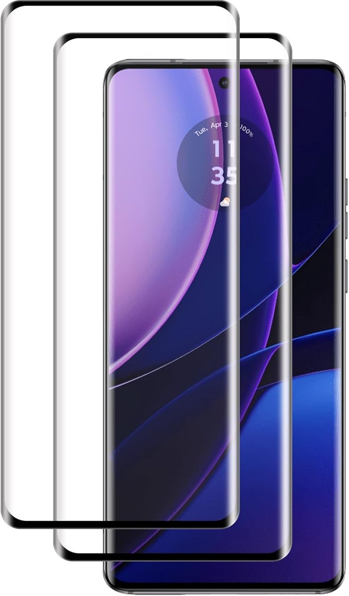 2 stuks beschermfolie voor Motorola Moto Edge 40, 3D-beschermfolie, gehard glas, displaybeschermfolie met 9H-hardheid, ultrahelder, krasbestendig, voor Motorola Moto Edge 40