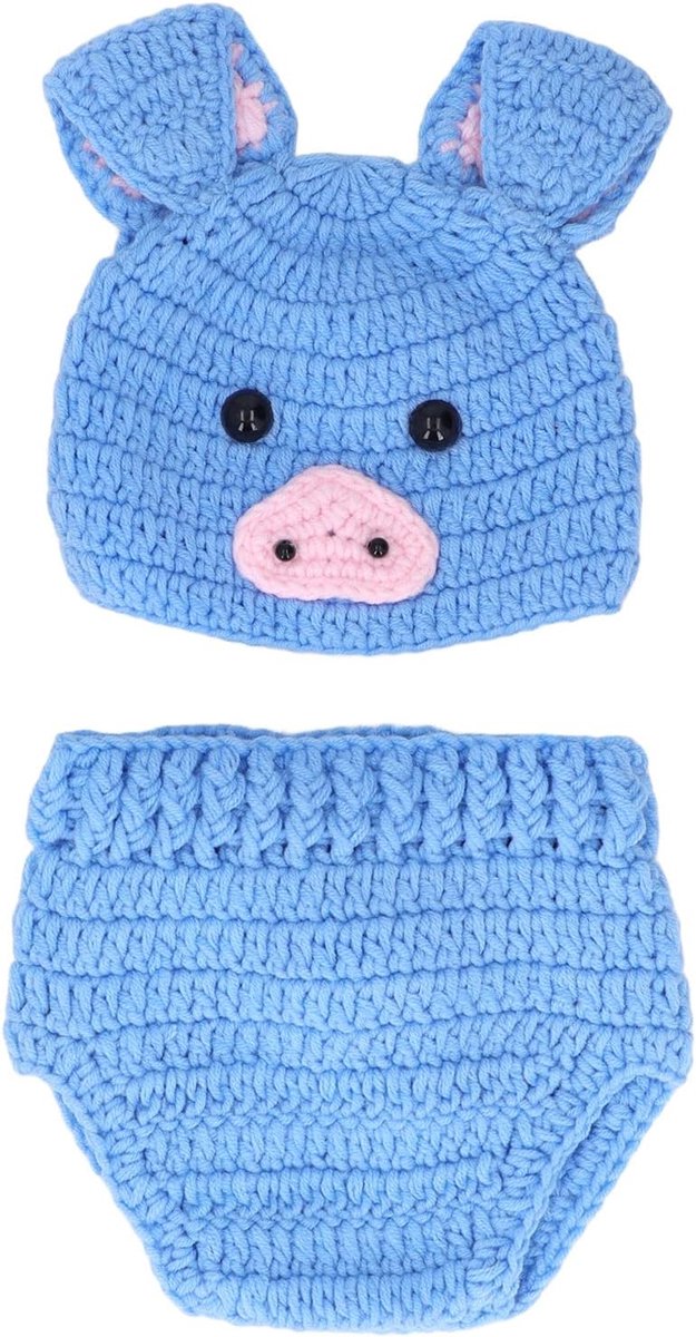 Kostuums, Schattige Pasgeboren Baby Kerst Gebreide Fotofotografiekostuum(blauw meer)