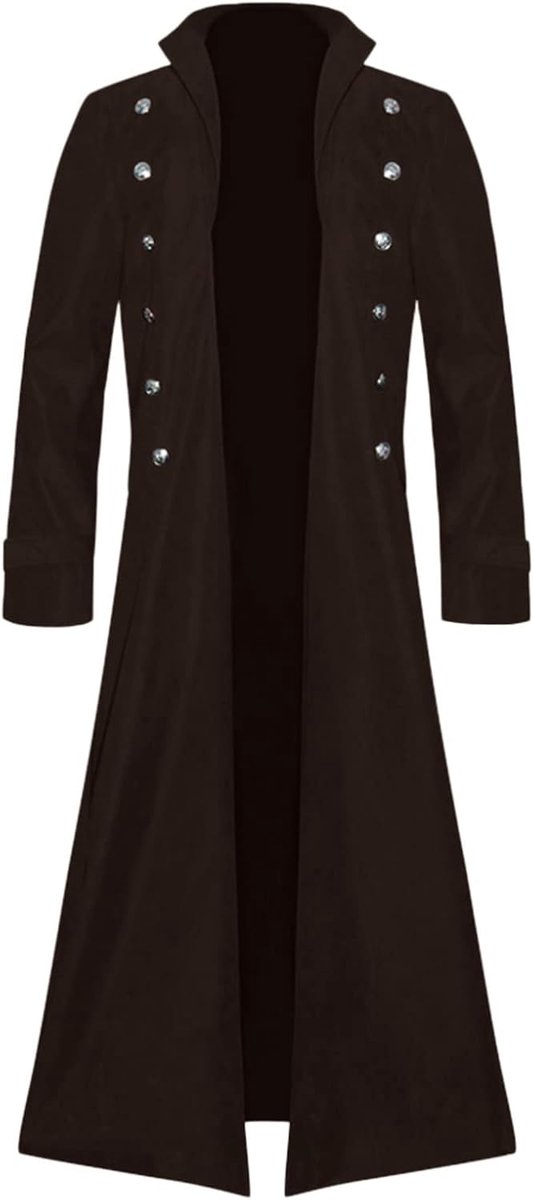 Jas voor heren, jas, jas, uniform, middellange en lange jas, knoopsluiting, lange mouwen