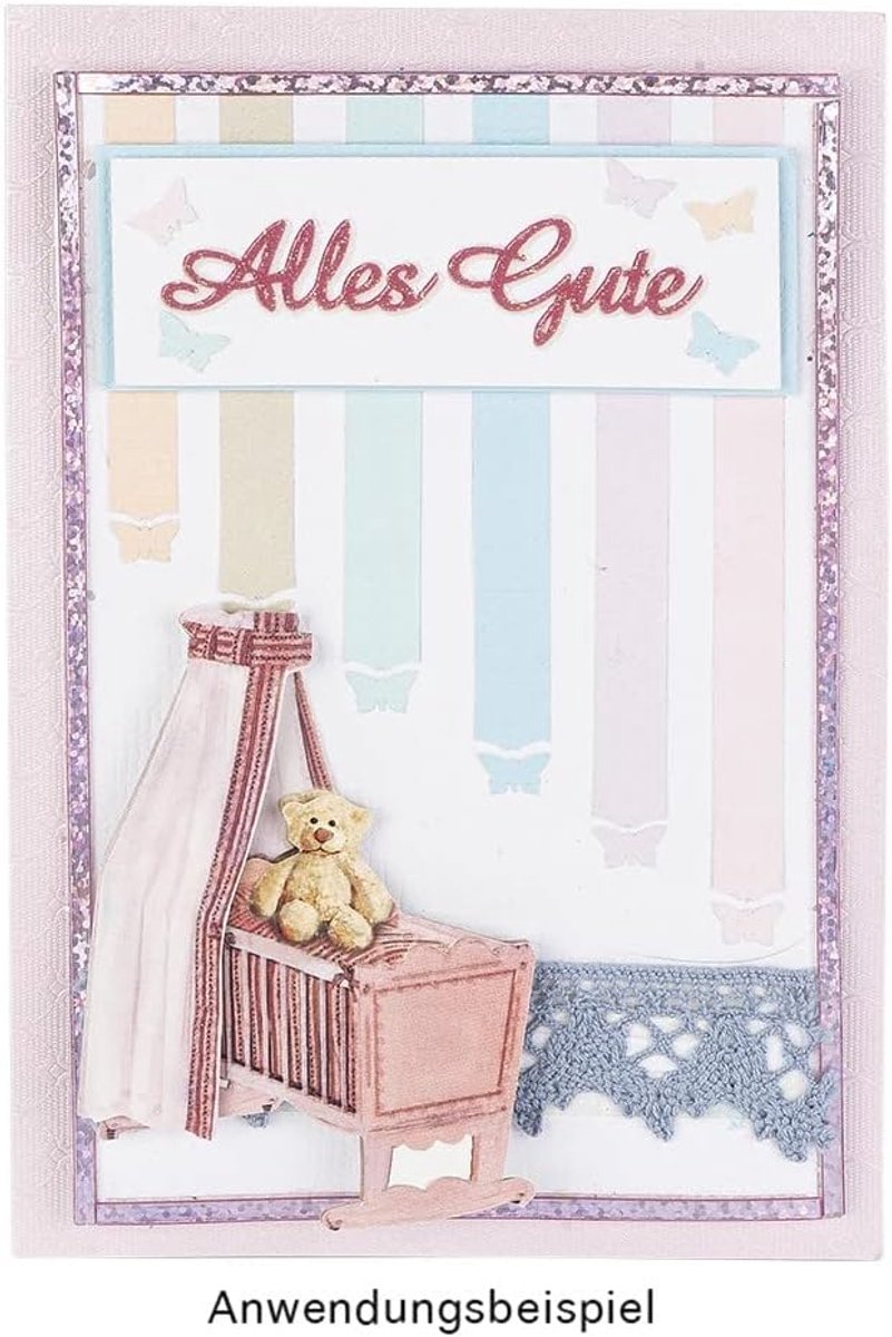 Mit Herz 3-D motieven, uitgesneden, ca. 7-10 cm, 10 stuks in een zakje | Afbeeldingen om te knutselen & decoreren | Wenskaarten zelf maken | Beeldmotieven voor scrapbooking & DIY-decoratie (Baby