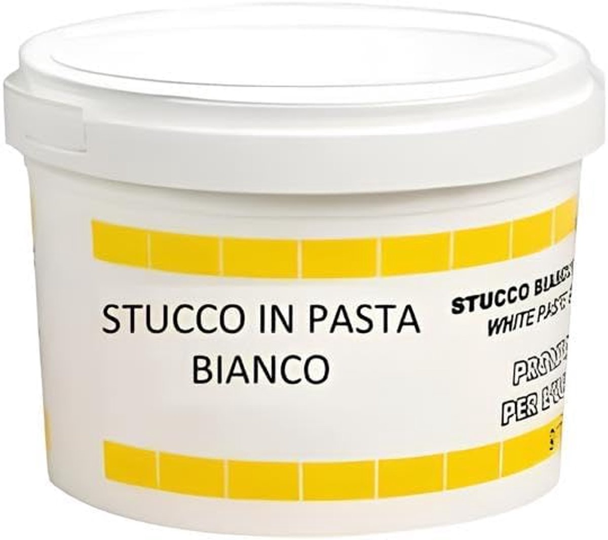 Stopverfpot van professionele pasta, klaar voor gebruik – Geschikt voor hout en wanden – perfecte hechting en snel drogen (1 kg, wit)