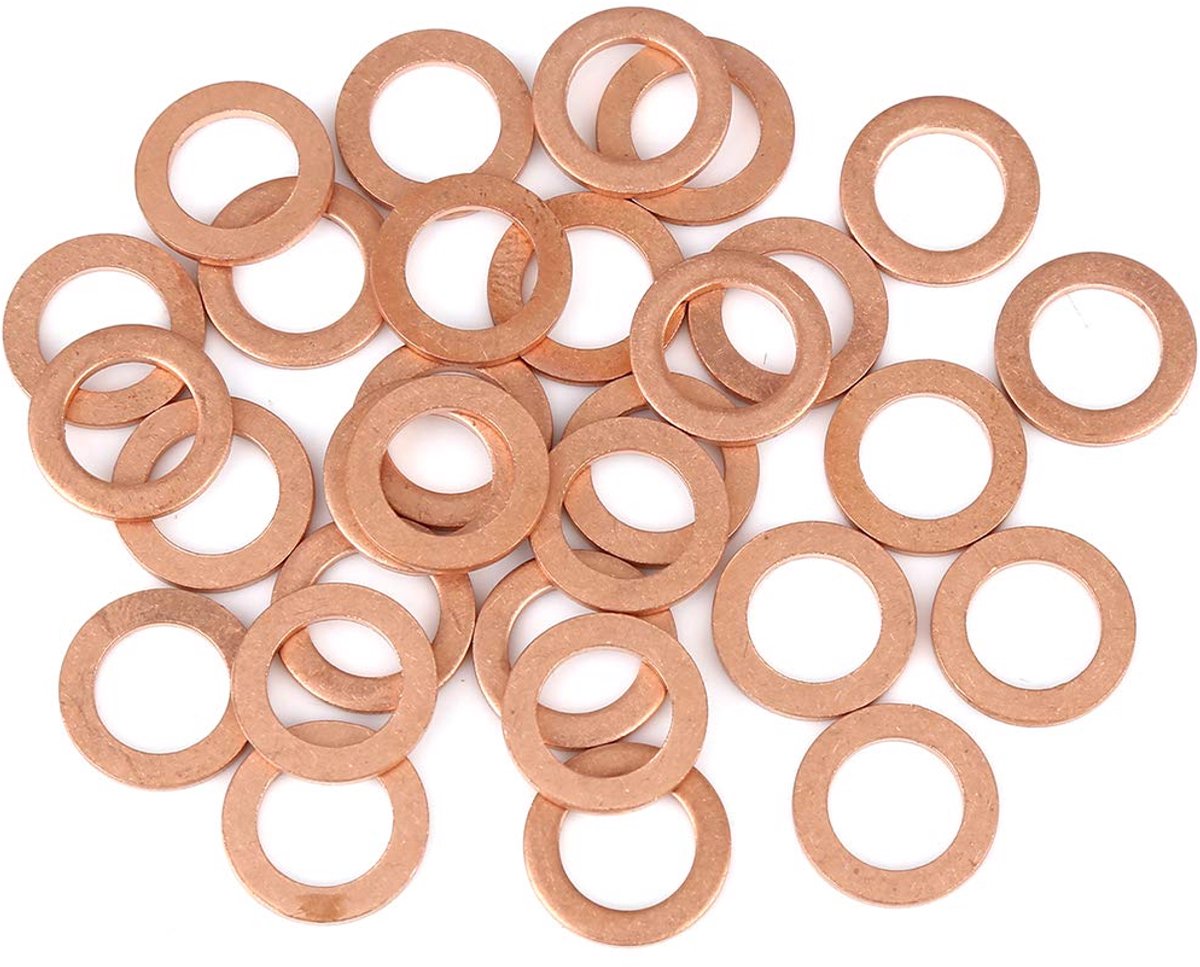 30 stuks koperen gasket voor in de auto, 10 x 16 x 1,5 mm