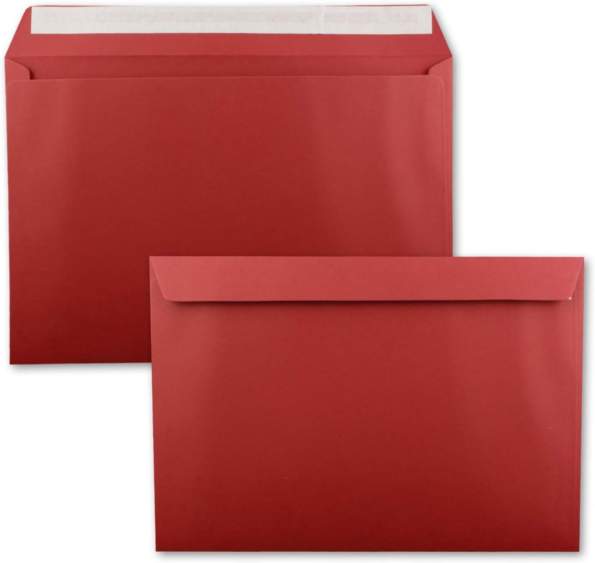 50 x grote XXL enveloppen DIN C4 in donkerrood (rood) - 22,9 x 32,4 cm - zelfklevend zonder venster - verzendtas geschikt voor DIN A4