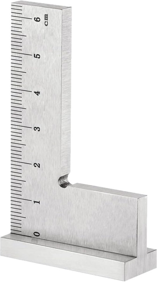Square, 90 graden ingenieurs staal proberen vierkante precisie grond nauwkeurige markering meten lay-out tool voor metaalbewerking houtbewerking (6,3 cm x 4 cm)