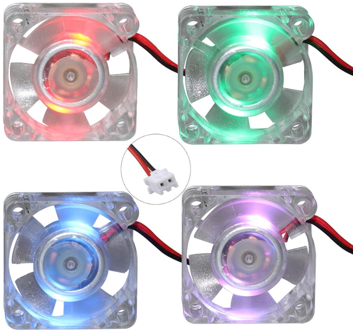 4 stuks 3D-printerventilator DC 12V 3010 stille koelventilator 30x30x10mm borstelloze ventilator 3D-printeraccessoires met 28cm Kabel voor Makerbot Ender 3 RepRap i3 CR-10 3D-printer