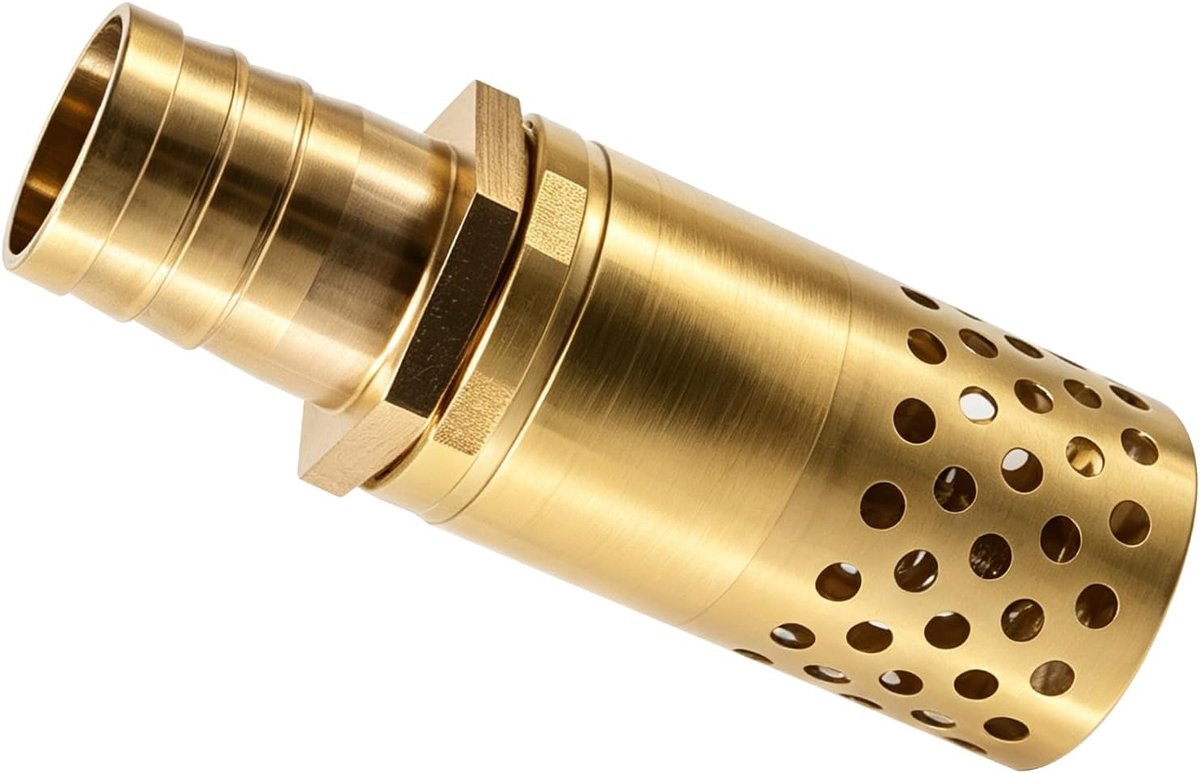 3/4 inch messing terugslagklep, slangtuit Ø 19 mm, 3/4 inch voetventiel