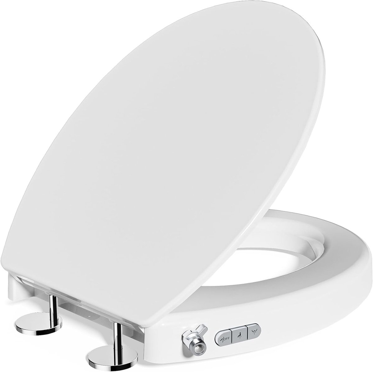 Toiletzitverhoging met deksel 5 cm, wit ovaal