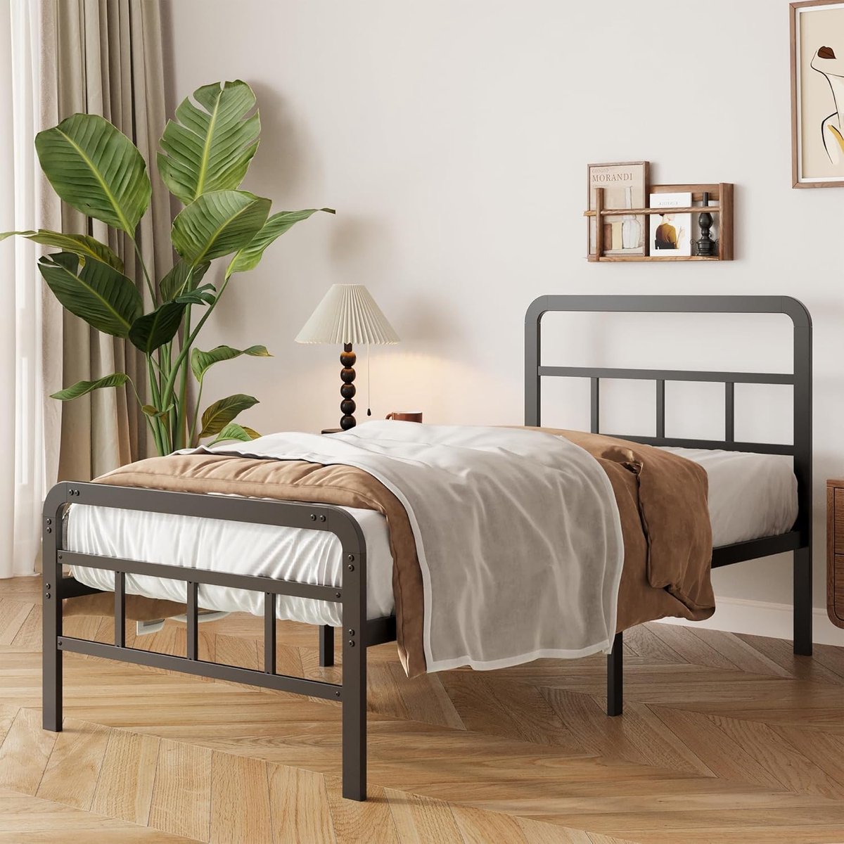 Bedframe 90 x 200 cm met Hoofdbord en Voeteneind