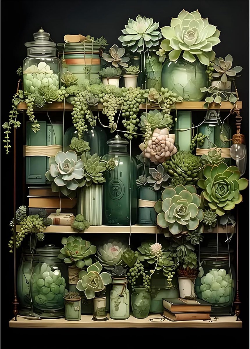 Diamantschildersets, 5D doe-het-zelf diamantschilderen, bloemenkits voor volwassenen en beginners, volledige boor, ronde diamantkunst, schilderen, stippen, knutselset, geschenken
