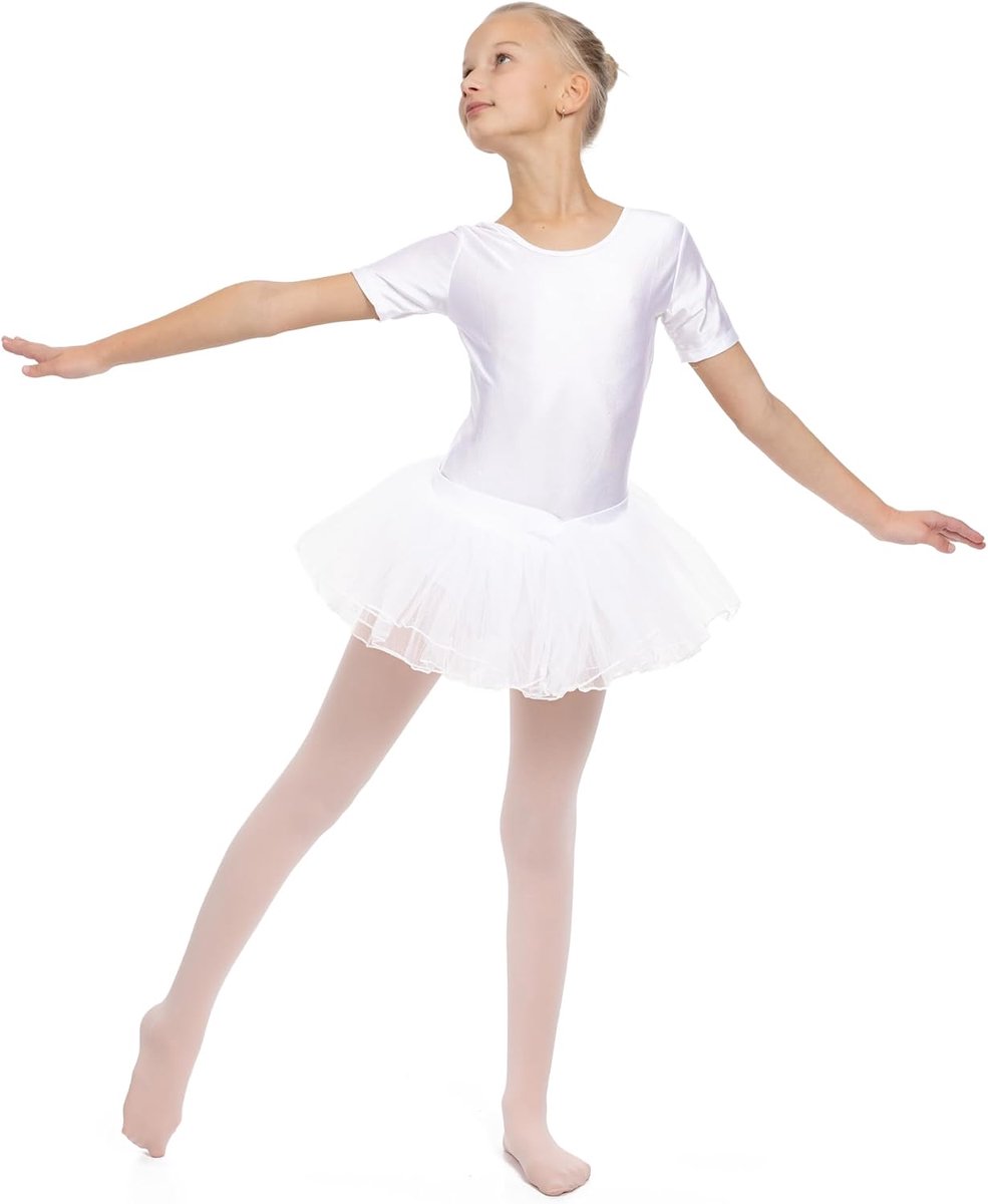 Danspanty voor meisjes, 80 DEN, duurzaam en rekbaar, maten 92-164 cm