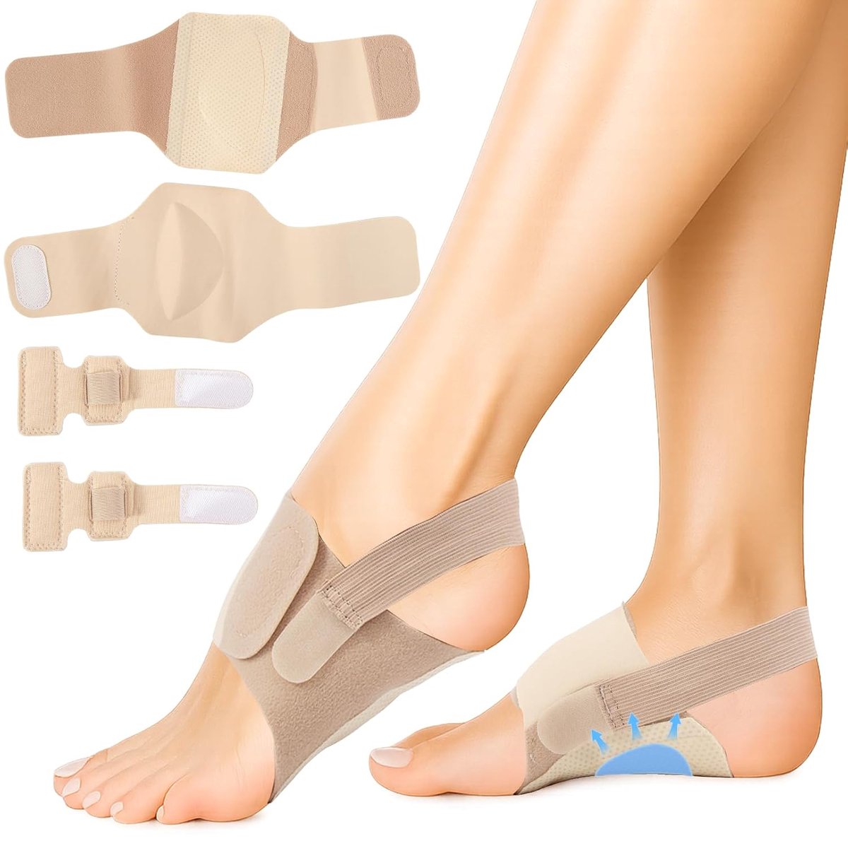 1 paar bandage plantaire fasciitis en 2 hamertenen correctie