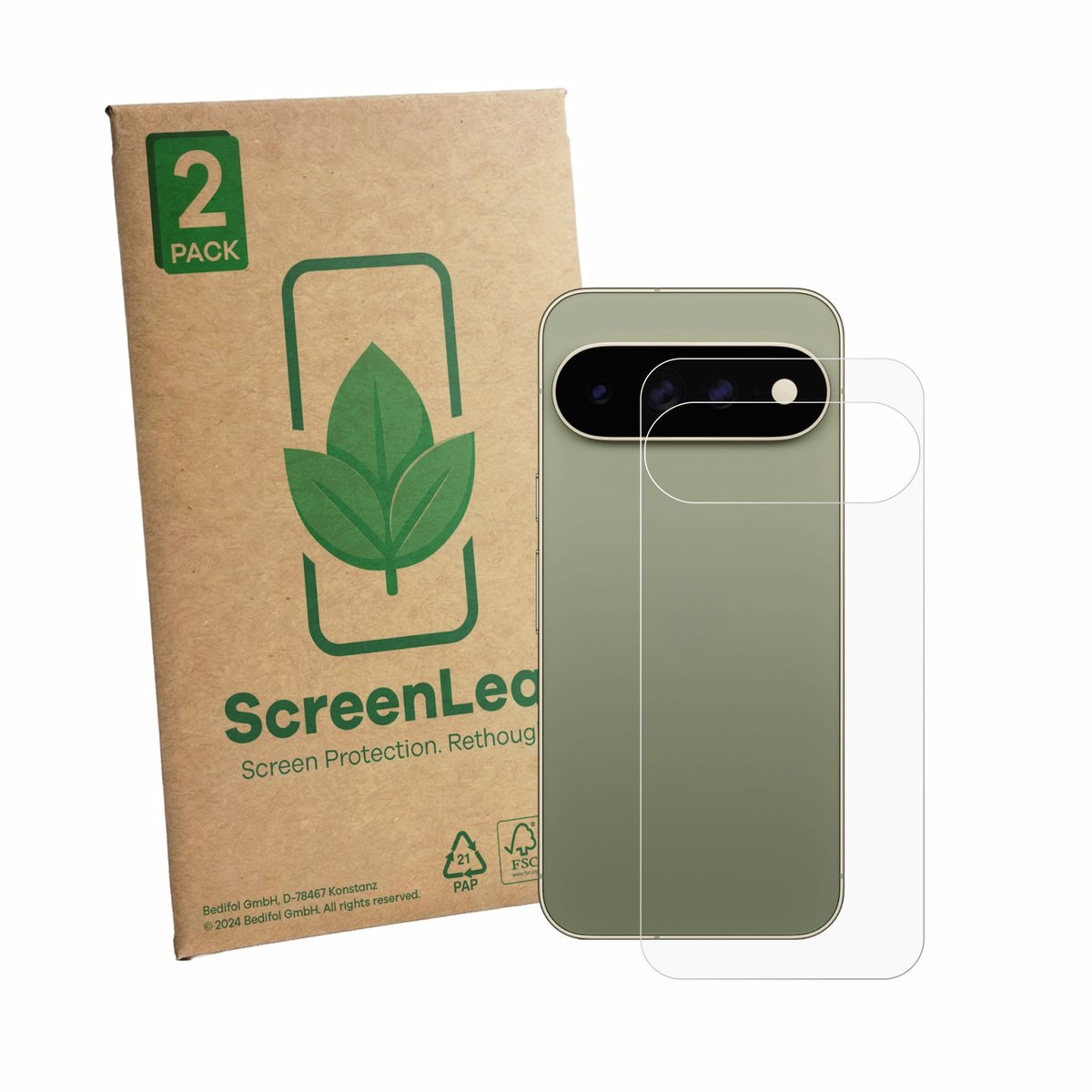 2 Stuks Screenprotector voor Google Pixel 11 Pro XL (Achterkant) - Hoogwaardige Beschermfolie transparant